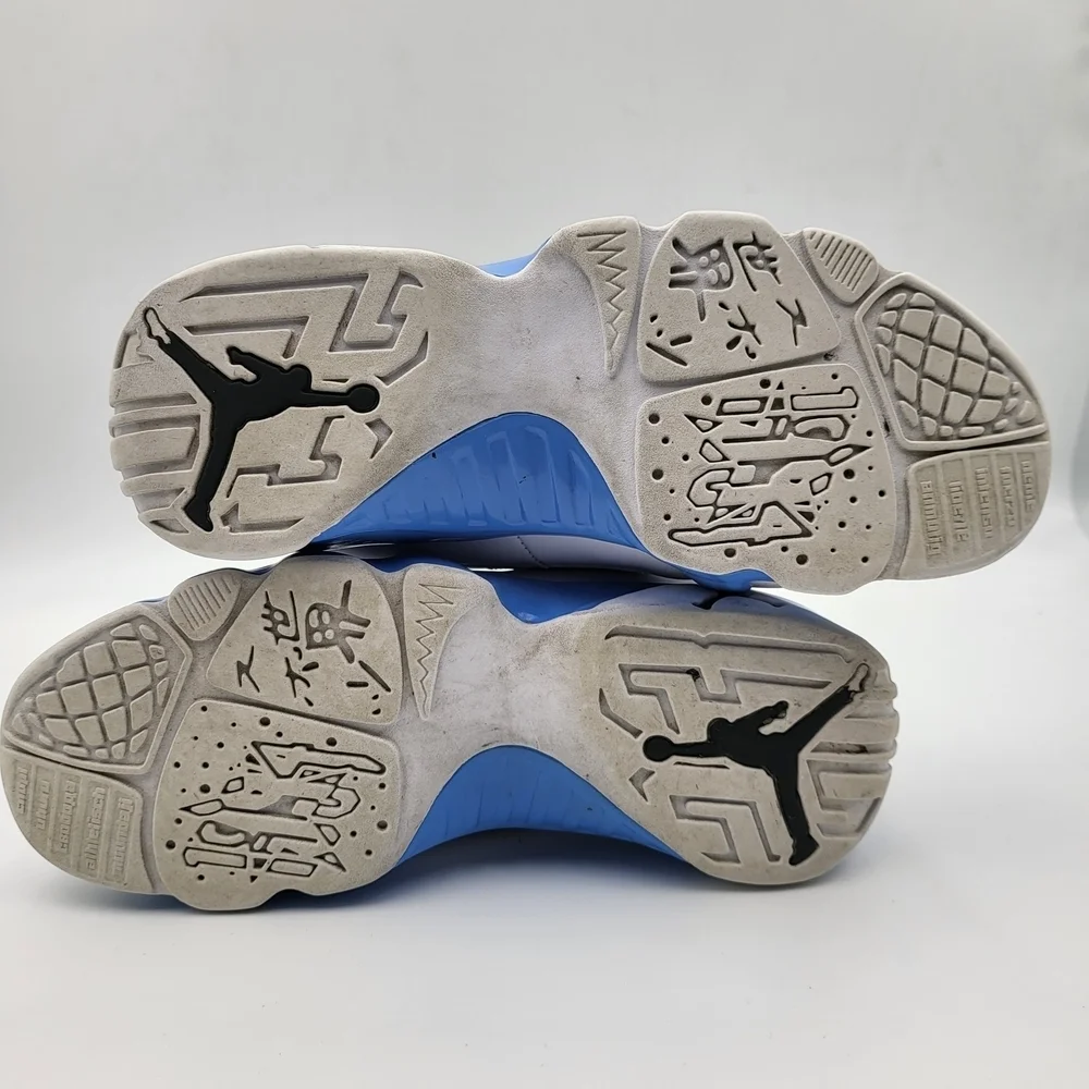 Air Jordan 9 Retro White and Powder Blue Color  High-Top Sneakers Size 7.5 Mens